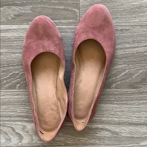 Blush Maroon Suede Madewell Flats